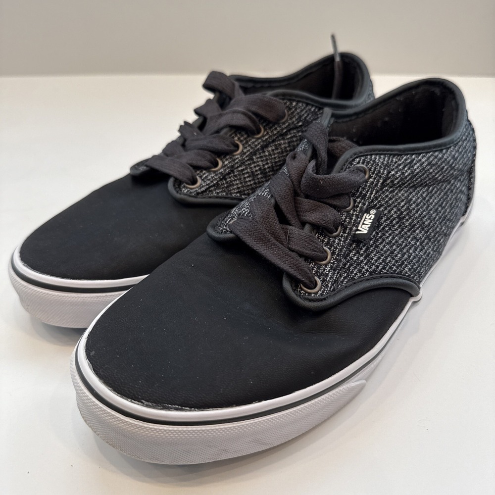 Vans Men US 9.5 Canvas Black Charcoal Gray Sneakers Shoes EU 42.5 Skate Sneakers